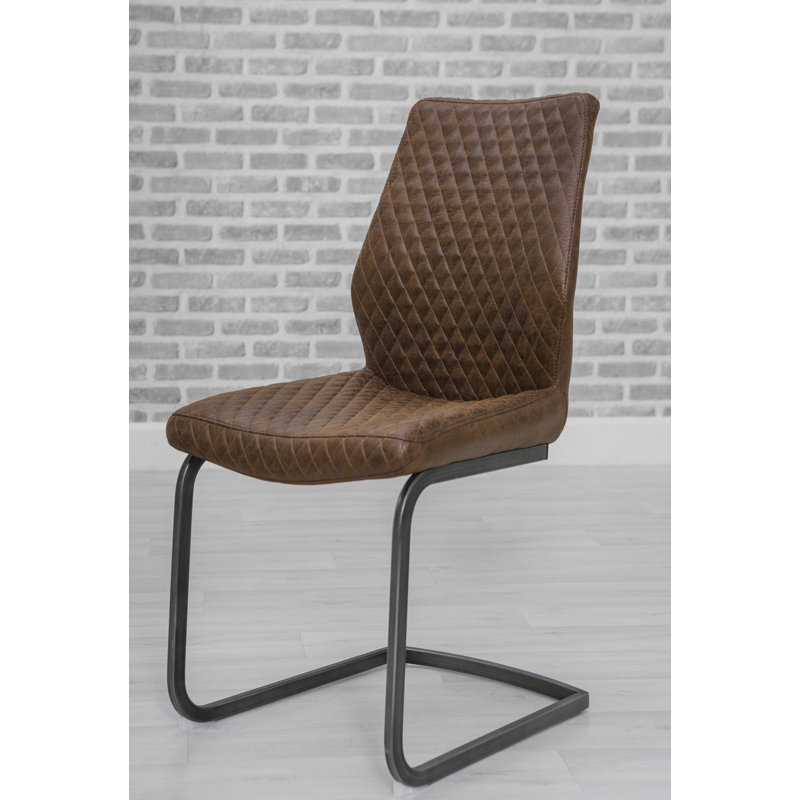 Rivero 50cm H Upholstered Side Chair, Antique Brown