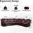 3-Pieces 210" Breathing Leather Power Reclining Theater Sectional with Wireless Chargers and LED Lighting-102670180