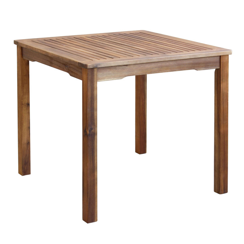 Extli Square Wood Outdoor Dining Table , 80cm cm W 80cm cm D