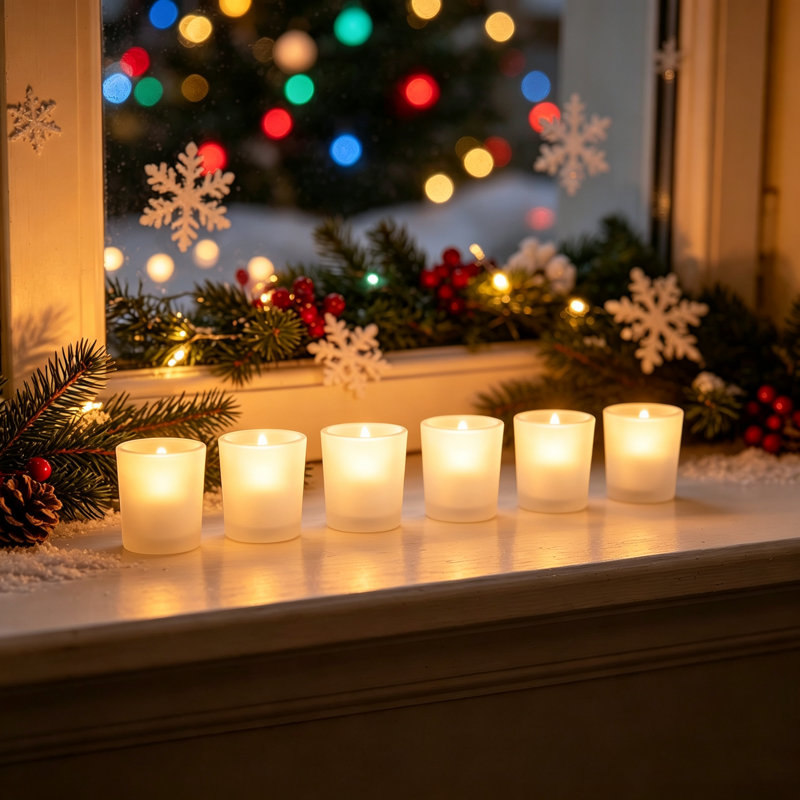 Hosley Set of 24 Frosted White Glass Votive/Tea Light Holder. Ideal for Use with Tea Lights for Weddings, Parties, Aromatherapy, Votive Candle Gardens. Bulk Buy