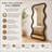Wavy Full Length Wall Mirror with Mango Wood Frame