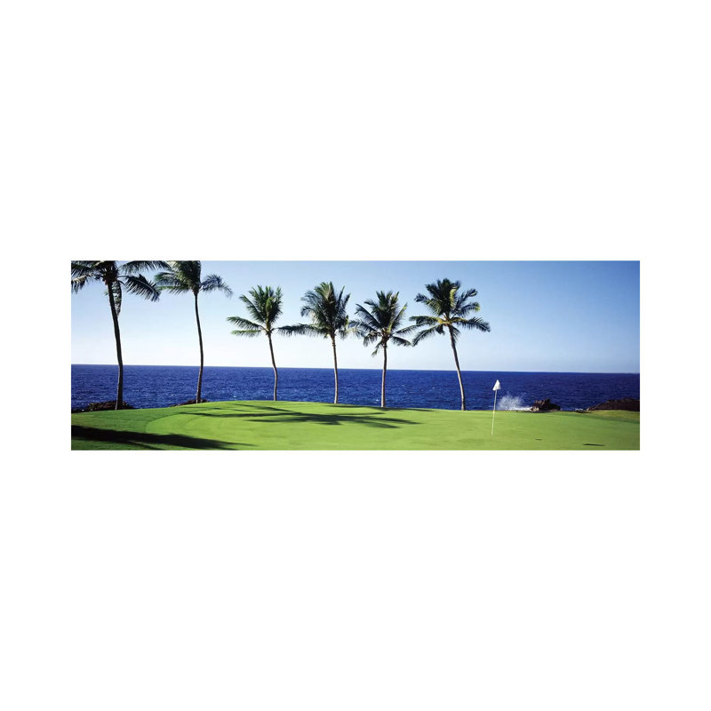 Golf Course Big Island HI 1 Piece Wrapped Canvas Panoramic Wall Art, 121.92 cm H x 40.64 cm W x 1.91 cm D
