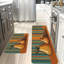 Ensemble de 2 tapis de cuisine à motif de fruits multicolores