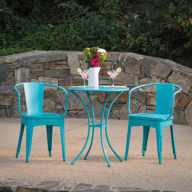 3PC dining table set, Teal