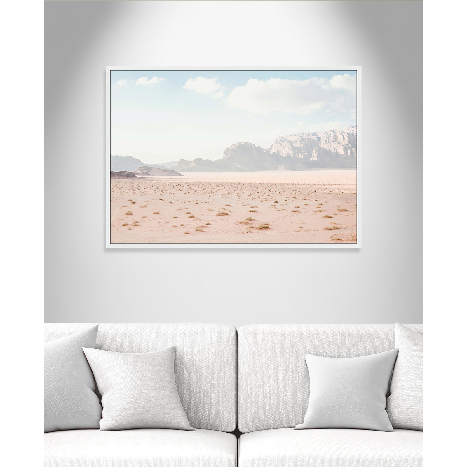 Tire Tracks "Tire Tracks" Print, 41.5" W x 29.5" H, Satin White Framed