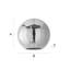 Alexendria 23cm H Plastic / Acrylic Globe Pendant Shade ( Slip-On ) in Silver