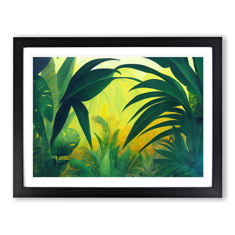 Jungle Vol.1 - Single Picture Frame Painting, Black, 34cm H x 46cm W x 2cm D