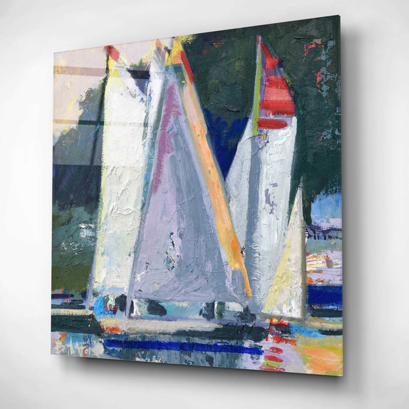 «Waiting for Wind» par Beth Forst - peinture sans cadre, H 12 po x l 12 po x P 0,13 po