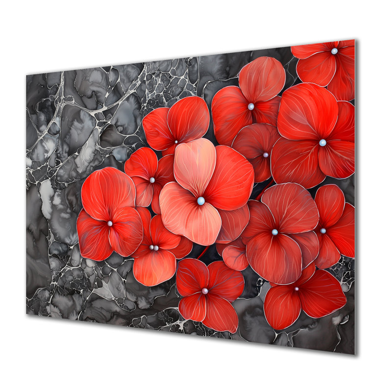 Blooming Aura Of Hydrangea II - Floral Metal Wall Decor, Hydrangea Metal Print, 24" H x 32" W x 0.84" D