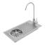 Laveur de verres avec lavabo et robinet