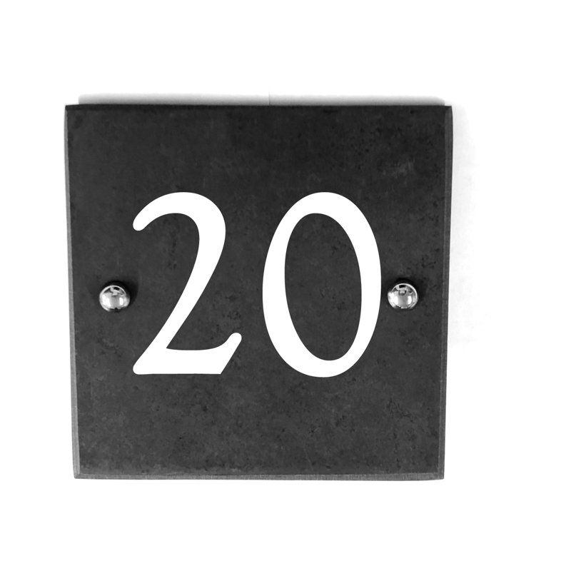Brandeis 15cm H Slate House Number