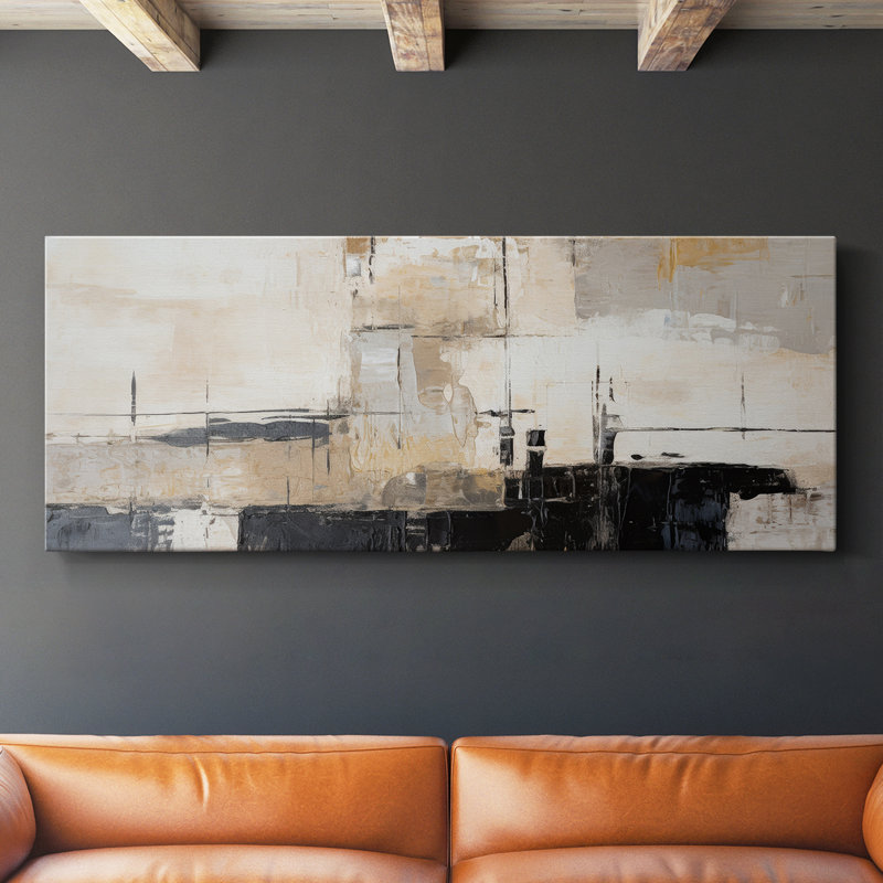 Toile tendue avec châssis abstrait Series # XXII-Large, H 20 po x l 50 po