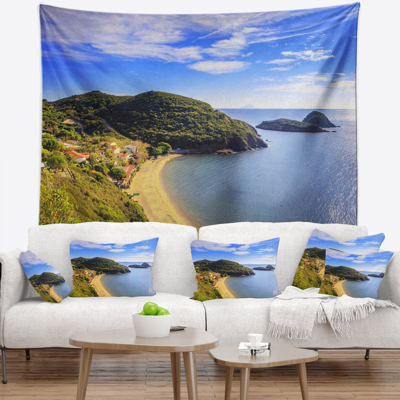 Tapisserie «Seashore Innamorata Beach» et îlots Gemini, H 68 po x l 80 po