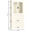 Armoire autoportante portative avec tringle suspendue, armoire de couleur blanche, 4 pour le rangement des vêtements de chambre à coucher