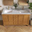 Meuble-lavabo double 60 po avec plateau en marbre d'ingénierie Aura-1135900184-1293567189