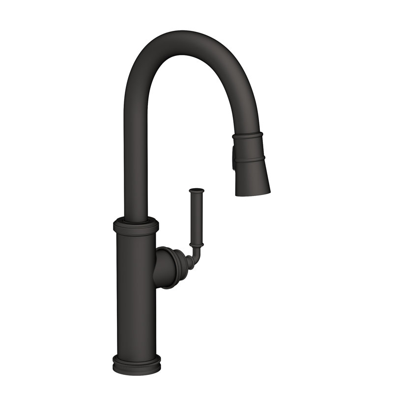 Taft Single Handle Pull Down Kitchen Faucet, Flat Black