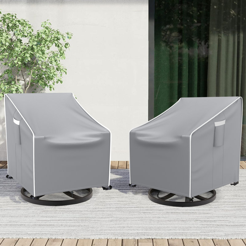 Housses de chaise d'extérieur imperméables et résistantes, Gris