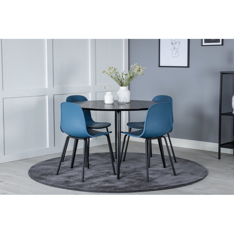 Schroeder 4 - Person Dining Set, Blue