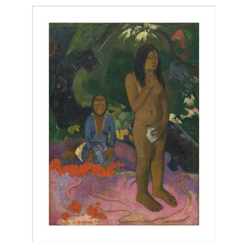 «Parau Na Te Varua Ino» par Paul Gauguin - Impression sur toile encadrée, H 41,5 po x l 32,65 po