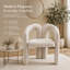 Ensemble confortable de chaises d'appoint rembourrées en velours pour divers espaces-516711787
