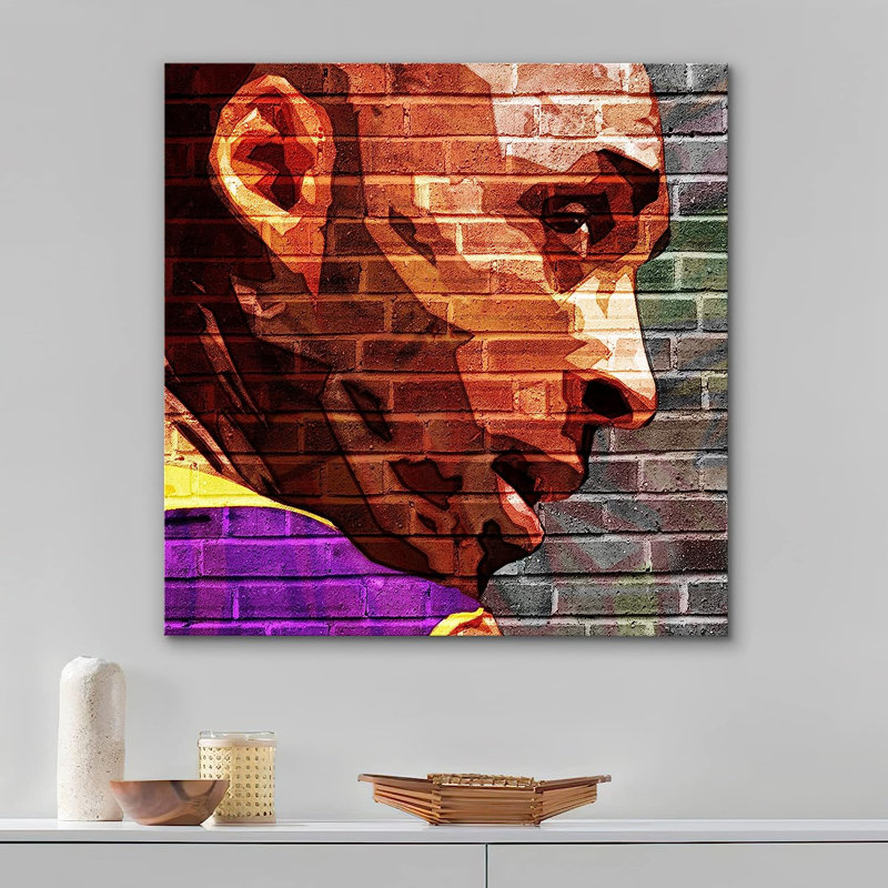 "Urban Kobe Bryant", art mural sur toile, H 24 po x l 24 po x P 1,5 po