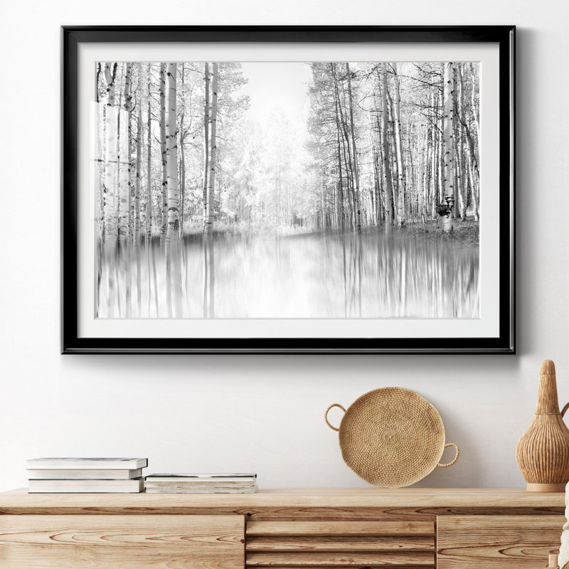 Aspen Reflection - Photographie avec cadre photo, H 26,5 po x l 36,5 po x P 1,5 po, Noir