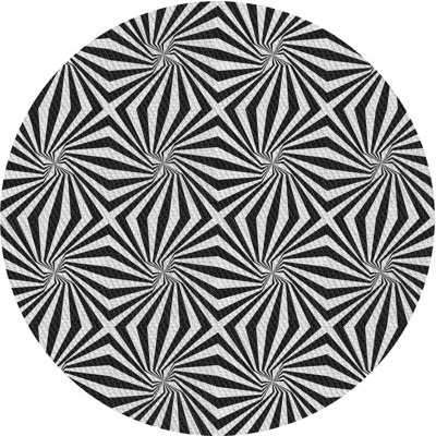 Tapis géométrique noir / blanc