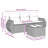 Vidaxl Garden Sofa Set Black, Cream White