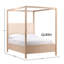 Emmalyn Solid Pine Wood Panel Bed, Everest Cream, Eastern King-2010363503-1990077889