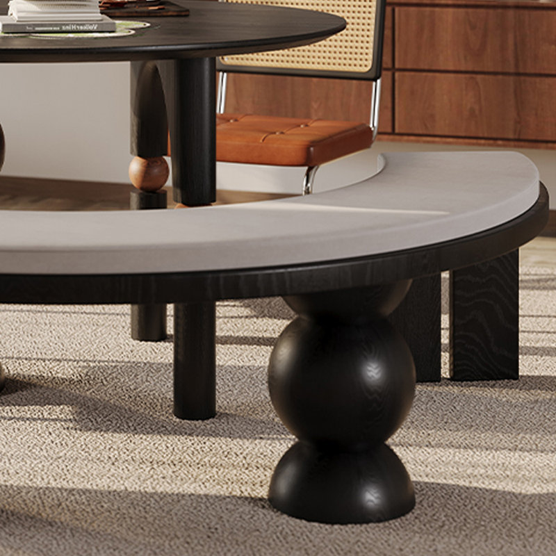 Creative Curved Multi-functional Soft Bench, 17.71" H x 79.13" W x 11.81" D
