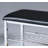 Metal Shoe Bench With Black Seat, Silver