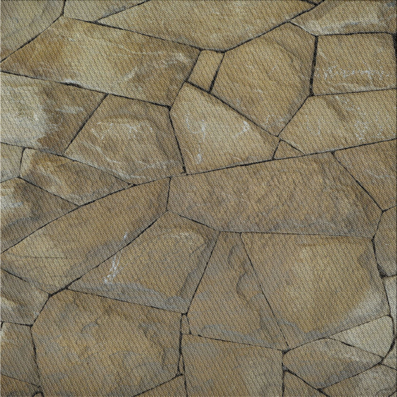 Tapis de zone brune à motifs, Carré 7 pi