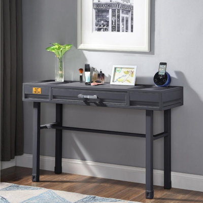 Bureau de coiffeuse en métal avec un tiroir