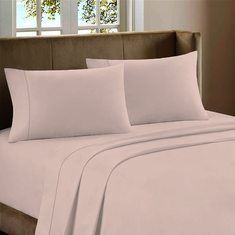 Kal Cotton Sheet Set, California king, Pink