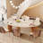 Danford Oval Stone Dining Table with Solid Wood Legs