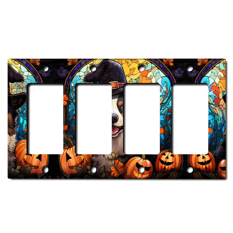 Plaque murale d'Halloween à 4 bandes