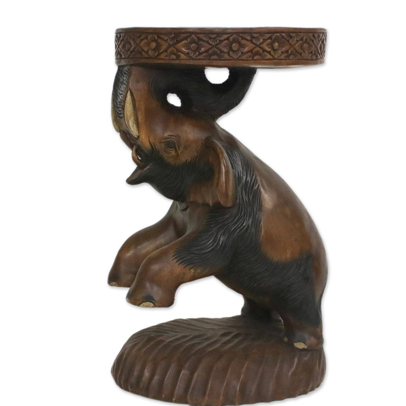 Tabouret décoratif en bois hello éléphant Tektas