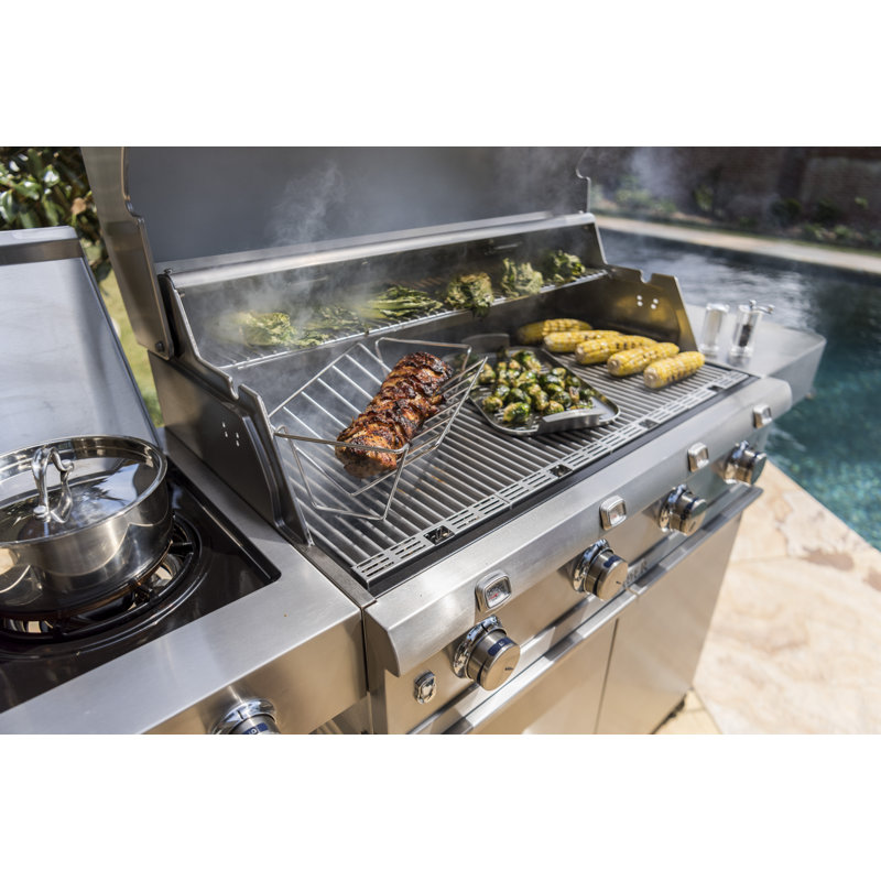 SABER Grill Accessory Steamer Tray, Stainless Steel