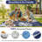 Outdoor Waterproof Reversible Rug - Large Plastic Straw Patio Mat - Washable, UV Resistant, Storage Bag & 4 Stakes - For Patio, Deck, RV, Camping - 9x12ft, Navy/White, USA-168307144-168307141