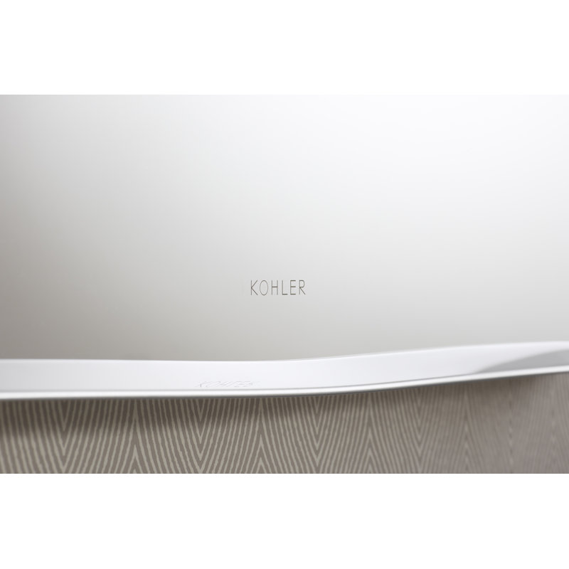 KOHLER Essential Rectangular Wall Mirror, Bathroom / Vanity Mirror with Frame, Brushed Nickel, 60" x 28"