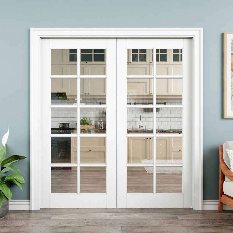 Porte coulissante intérieure en verre transparent avec portes coulissantes 10-Lite avec quincaillerie et fermeture en douceur
