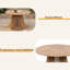 Outdoor Acacia Wood Patio Dining Table, 47.25-Inch Extra-Large Round Dining Table,For Backyard, Lawn, Balcony