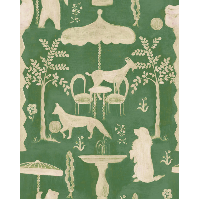 THE HIDDEN REALM Dusk Wallpaper, Green/Taupe