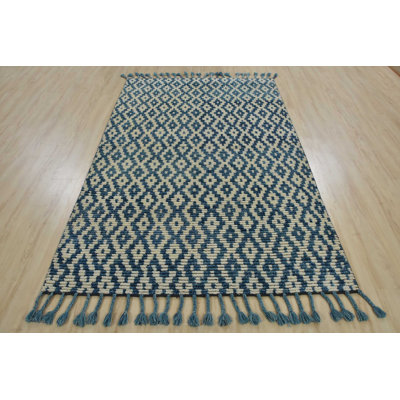 Ahart One-of-a-Kind 5' X 7'11" Wool Area Rug in Blue