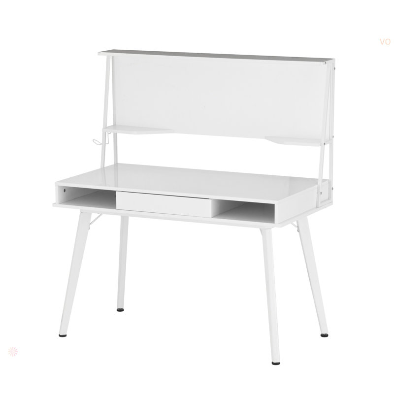 Techni Mobili Study Computer Desk With Storage & Magnetic Dry Erase White Board