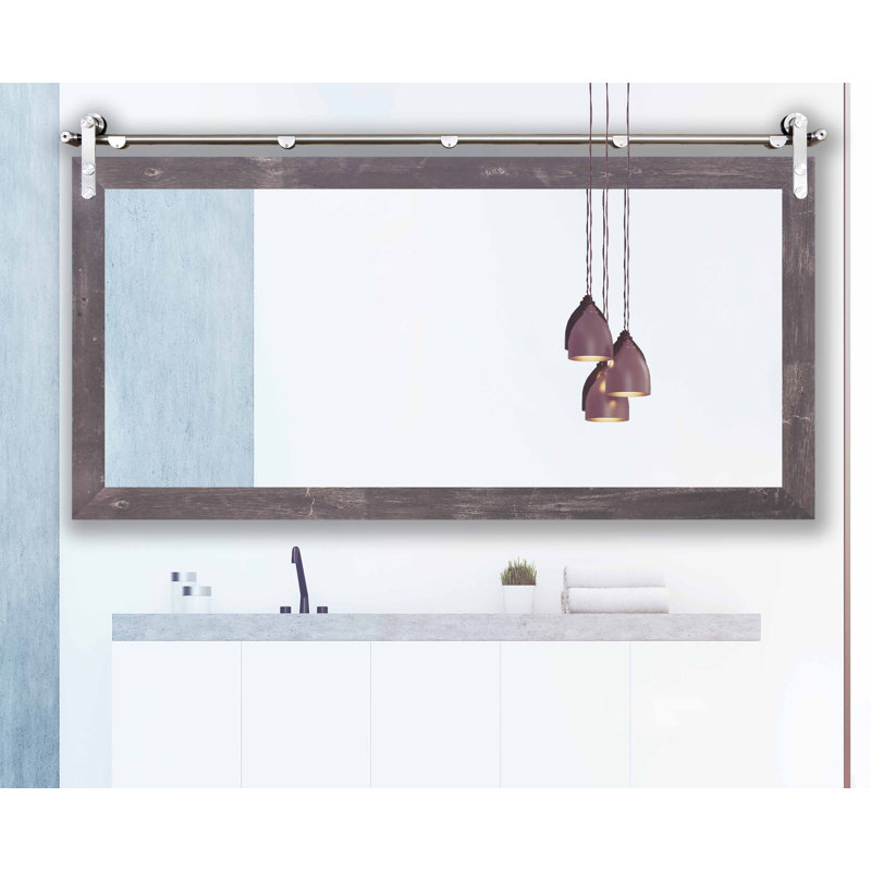 Miroir de salle de bain, Brun récolte, 30,5 po x 47,5 po