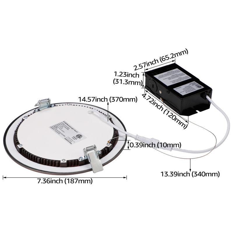 Elite 6" LED Canless Remodel Recessed Lights with J-Box, Wet Locations Available, Oil Rubbed Bronze