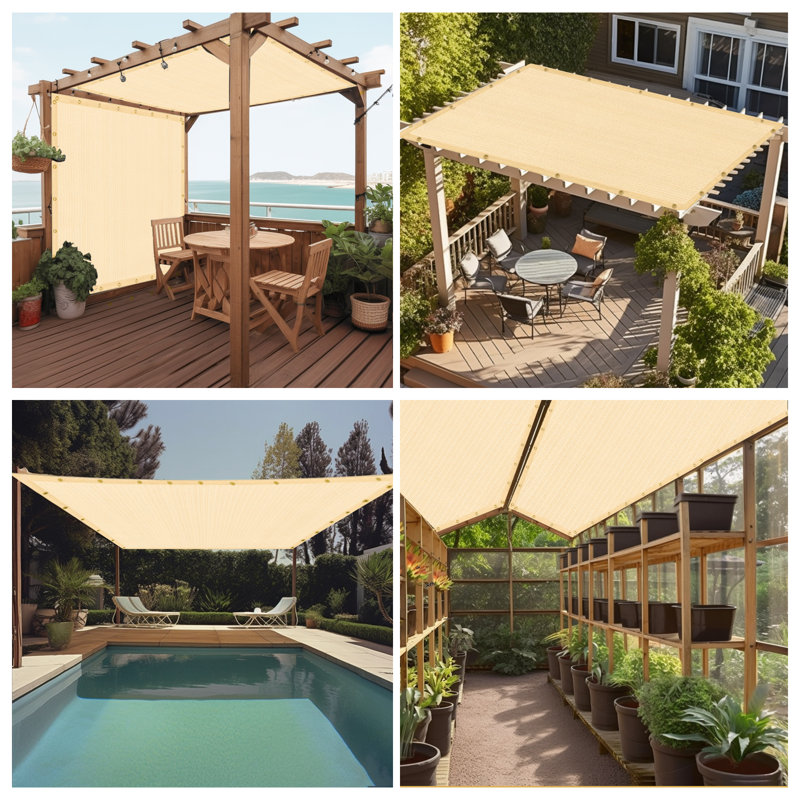 Abat-jour de pergola Artpuch, Sable, H 192 po x l 156 po x P 0,1 po