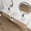 Meuble-lavabo double 84 po avec comptoir en résine-1382184054
