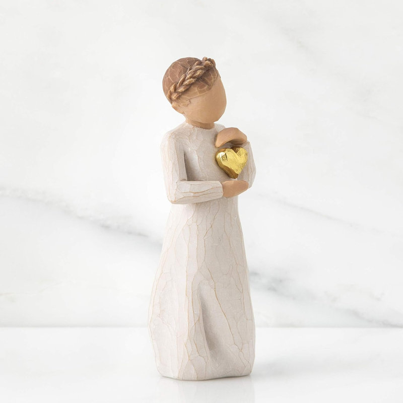 Willow Tree Keepsake, Kept Forever in the Heart, Hand-Painted Resin Figure